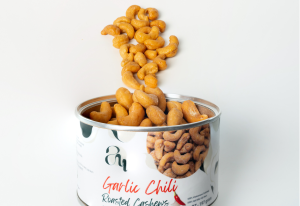 flavored cashew nuts product line salted honey roasted chili