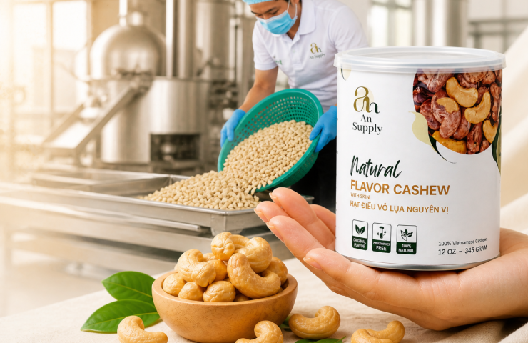 custom cashew snack R&D from production to final product
