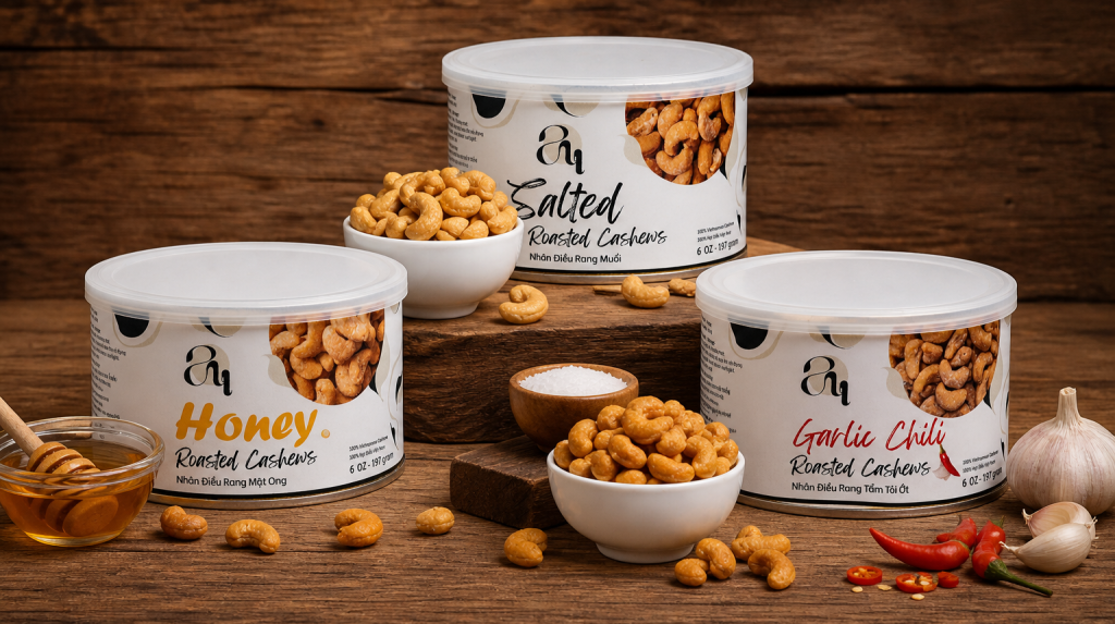 flavored cashew nuts salted honey chili private label export