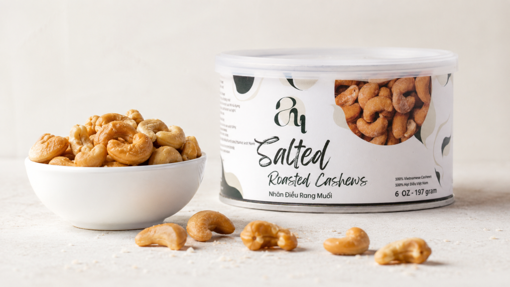 Close-up of real cashew nuts showing clean appearance, texture, and product quality for responsible cashew sourcing.